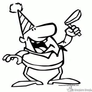 Feest 25 kleurplaat om te printen en kleuren