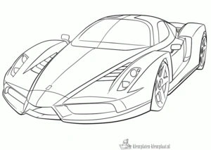 Ferrari 1 kleurplaat om te printen en kleuren