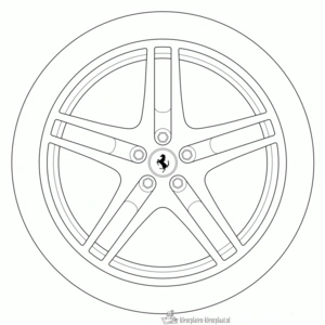 Ferrari 12 kleurplaat om te printen en kleuren