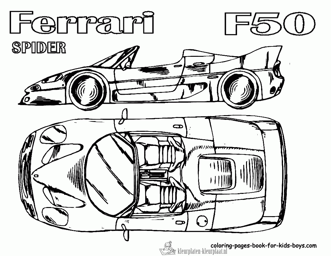 Ferrari 14 kleurplaat