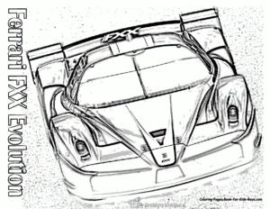 Ferrari 3 kleurplaat om te printen en kleuren