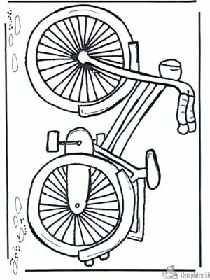 Fiets 1 kleurplaat om te printen en kleuren