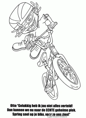 Fiets 16 kleurplaat om te printen en kleuren