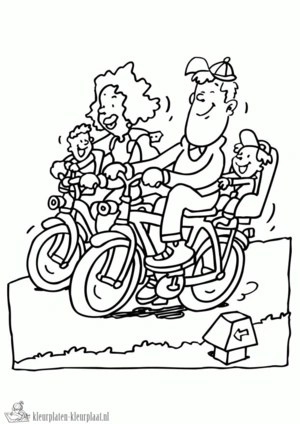 Fiets 19 kleurplaat om te printen en kleuren