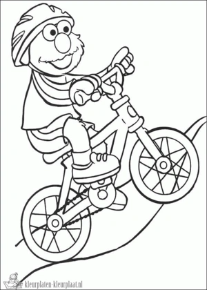 Fiets 20 kleurplaat om te printen en kleuren