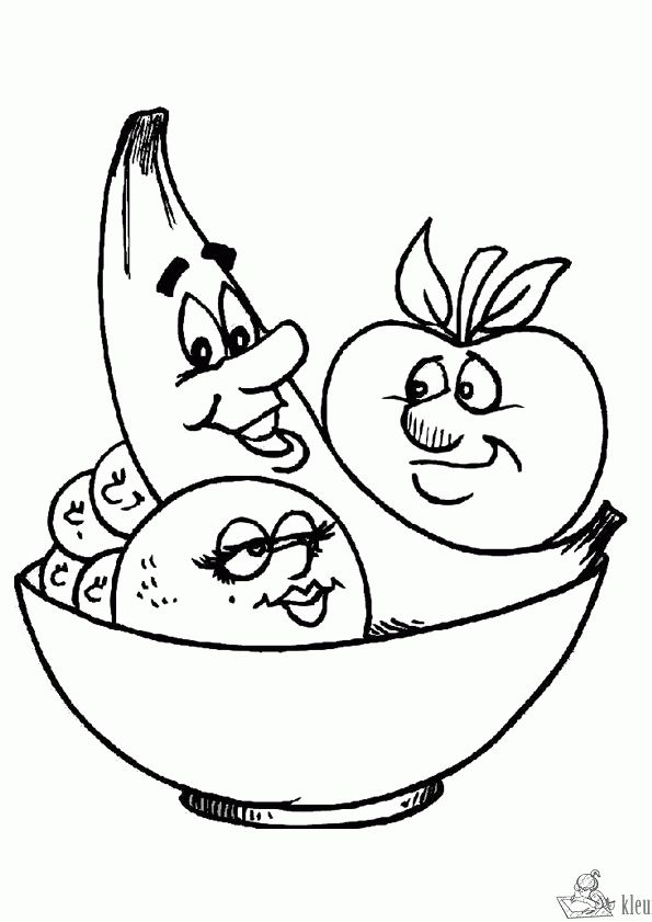 Fruit 1 kleurplaat