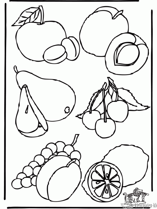 Fruit 2 kleurplaat