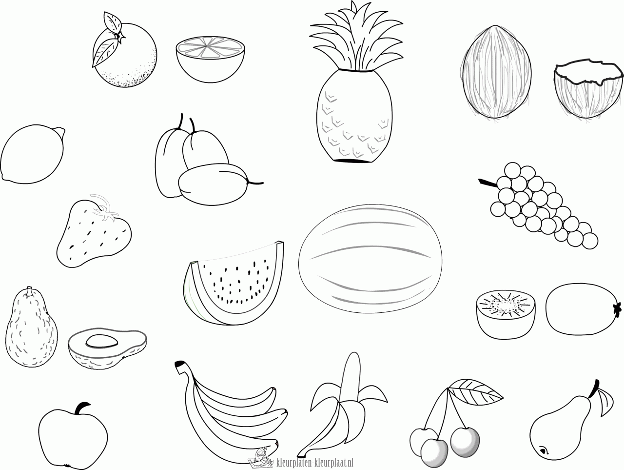 Fruit 48 kleurplaat