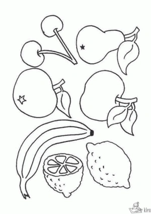 Fruit 5 kleurplaat om te printen en kleuren