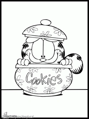 Garfield 22 kleurplaat om te printen en kleuren