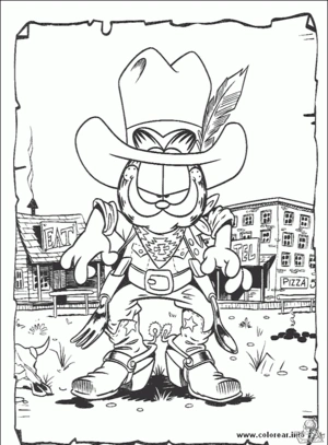 Garfield 30 kleurplaat om te printen en kleuren