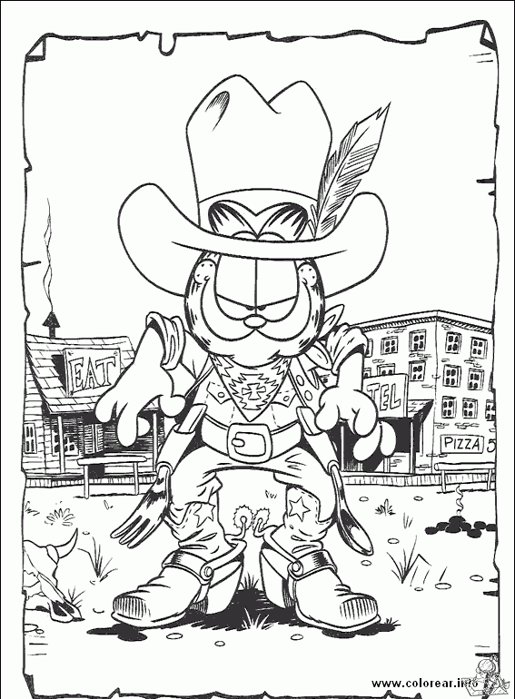 Garfield 30 kleurplaat