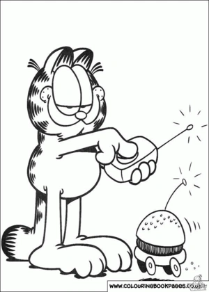 Garfield 31 kleurplaat om te printen en kleuren