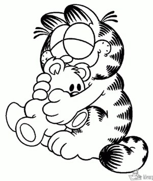 Garfield 34 kleurplaat om te printen en kleuren
