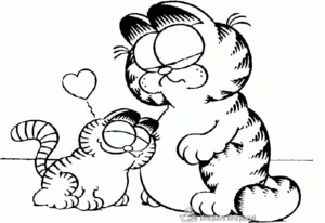 Garfield 41 kleurplaat om te printen en kleuren