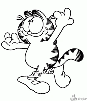 Garfield 42 kleurplaat om te printen en kleuren