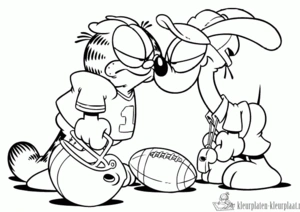 Garfield 43 kleurplaat om te printen en kleuren