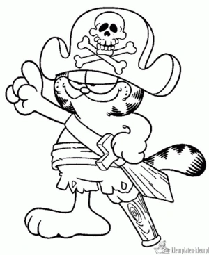 Garfield 47 kleurplaat om te printen en kleuren