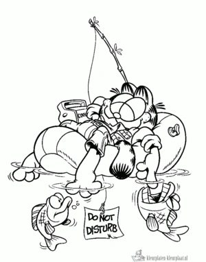 Garfield 49 kleurplaat om te printen en kleuren