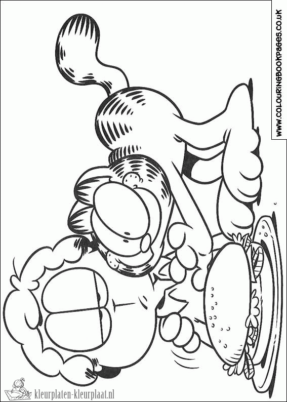 Garfield 58 kleurplaat