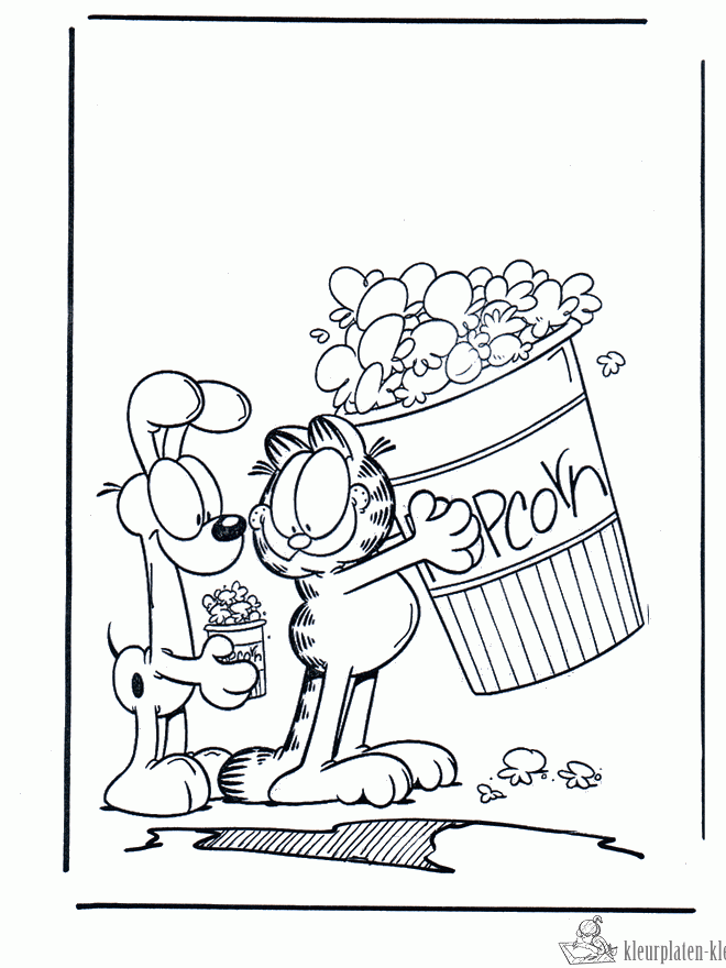 Garfield 6 kleurplaat