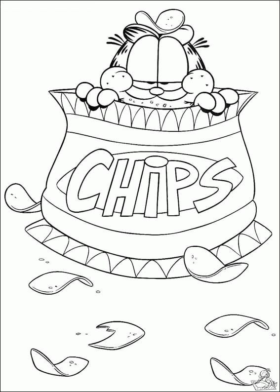 Garfield 77 kleurplaat