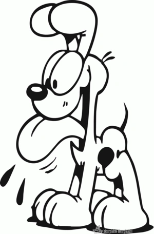 Garfield 88 kleurplaat om te printen en kleuren