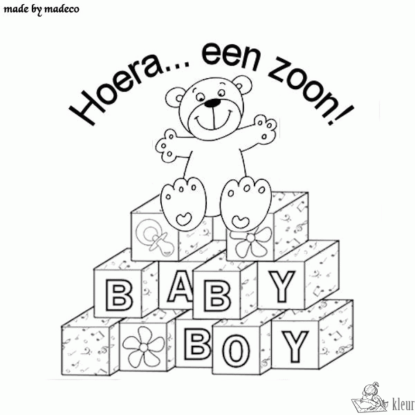 Geboorte 1 kleurplaat