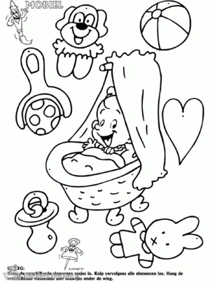 Geboorte 6 kleurplaat om te printen en kleuren