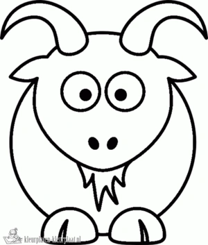 Geit 4 kleurplaat om te printen en kleuren