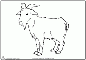 Geit 7 kleurplaat om te printen en kleuren