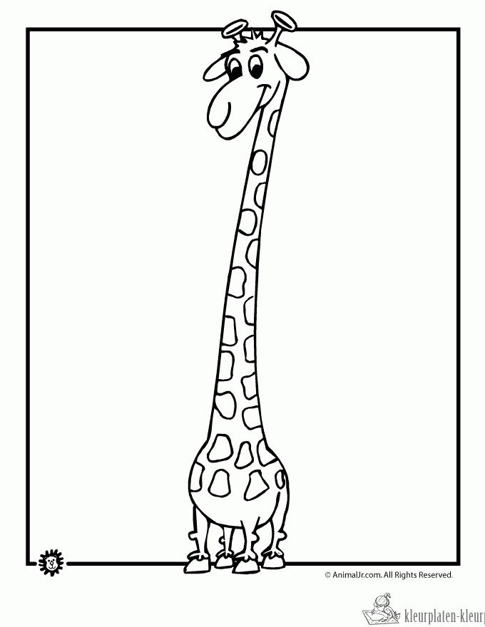 Giraffe 20 kleurplaat