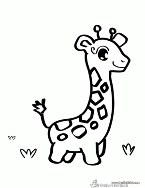 Giraffe 4 kleurplaat om te printen en kleuren