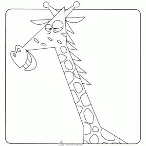 Giraffe 53 kleurplaat om te printen en kleuren
