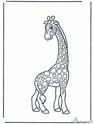 Giraffe 75 kleurplaat om te printen en kleuren