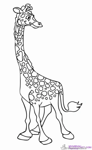 Giraffe 85 kleurplaat om te printen en kleuren