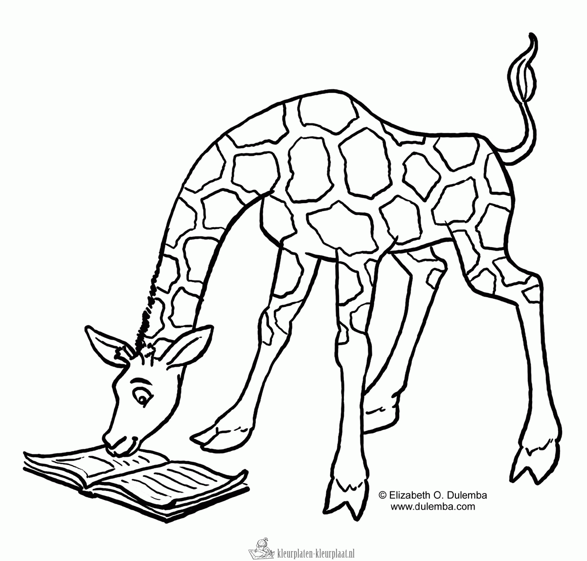 Giraffe 9 kleurplaat