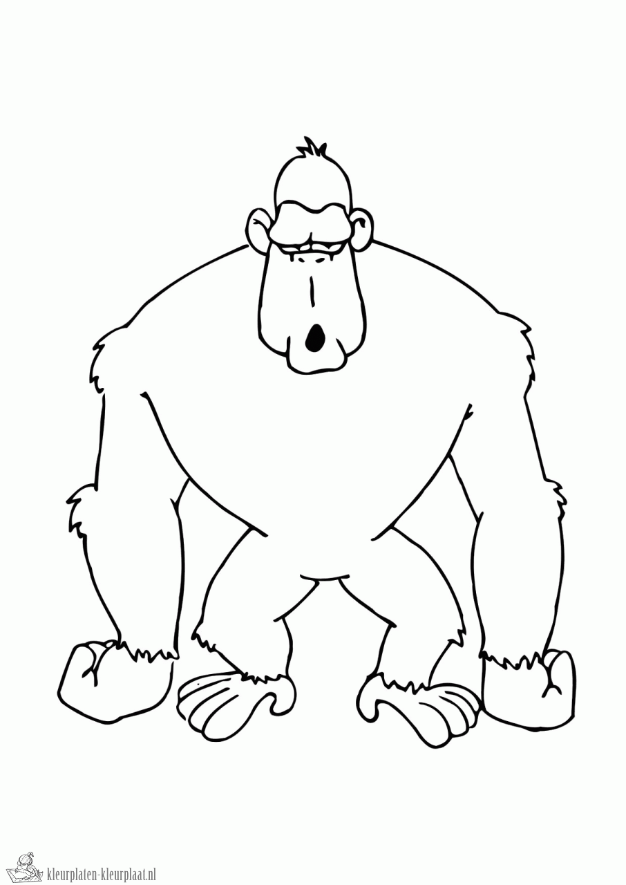 Gorilla 15 kleurplaat