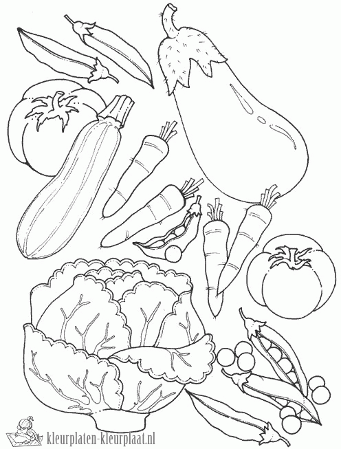 Groente 6 kleurplaat