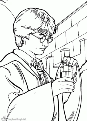 Harry potter 17 kleurplaat om te printen en kleuren