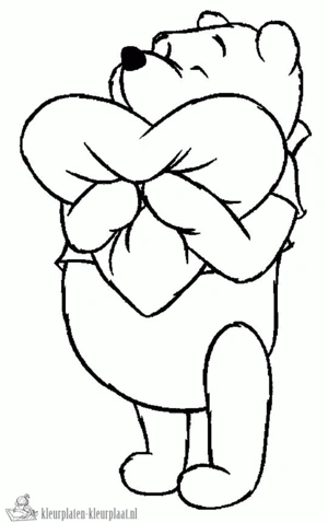 Hart 16 kleurplaat om te printen en kleuren