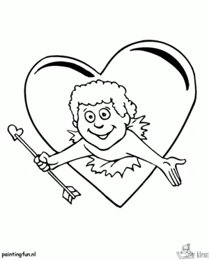 Hart 9 kleurplaat om te printen en kleuren