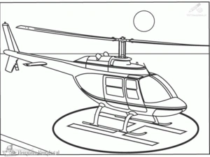 Helicopter 1 kleurplaat om te printen en kleuren