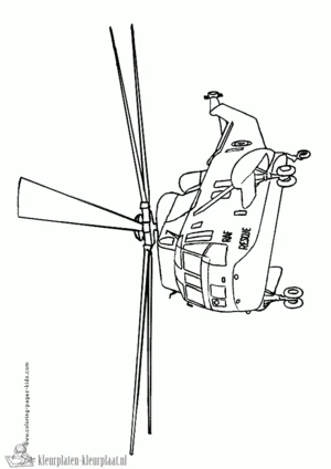 Helicopter 10 kleurplaat om te printen en kleuren