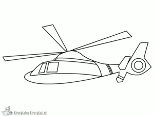 Helicopter 25 kleurplaat om te printen en kleuren