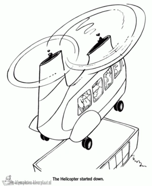 Helicopter 36 kleurplaat om te printen en kleuren