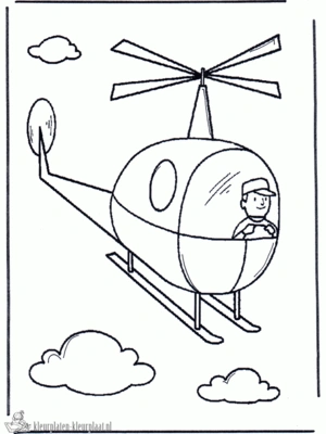 Helicopter 7 kleurplaat om te printen en kleuren