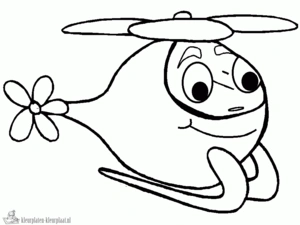 Helicopter 9 kleurplaat om te printen en kleuren