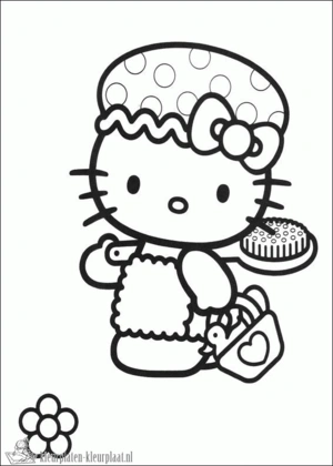 Hello kitty 17 kleurplaat om te printen en kleuren