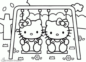 Hello kitty 20 kleurplaat om te printen en kleuren